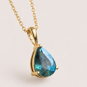 Shira teal sapphire necklace